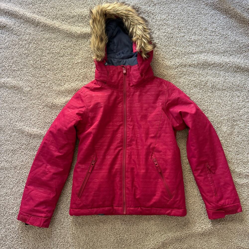 Roxy American Pie Girls Snowboard Ski Jacket Plum Dry Flight Sz M (10)
